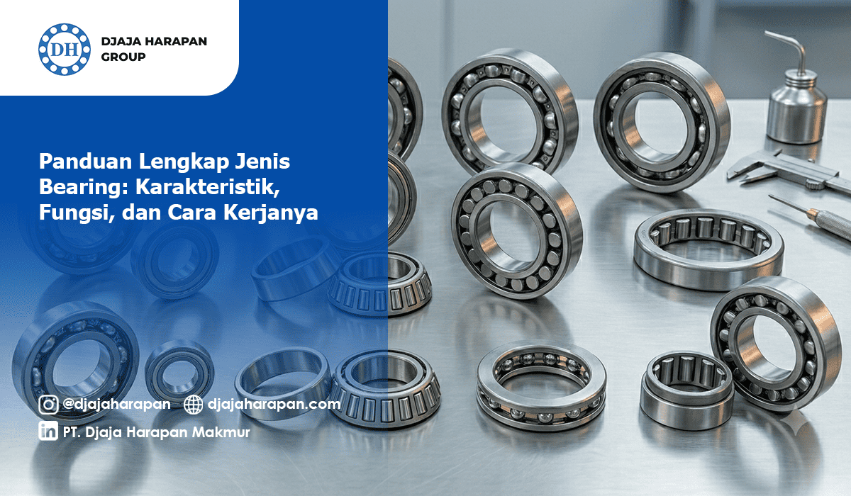 Berbagai jenis bearing industri dari Djaja Harapan Group untuk panduan lengkap karakteristik dan fungsi bearing.