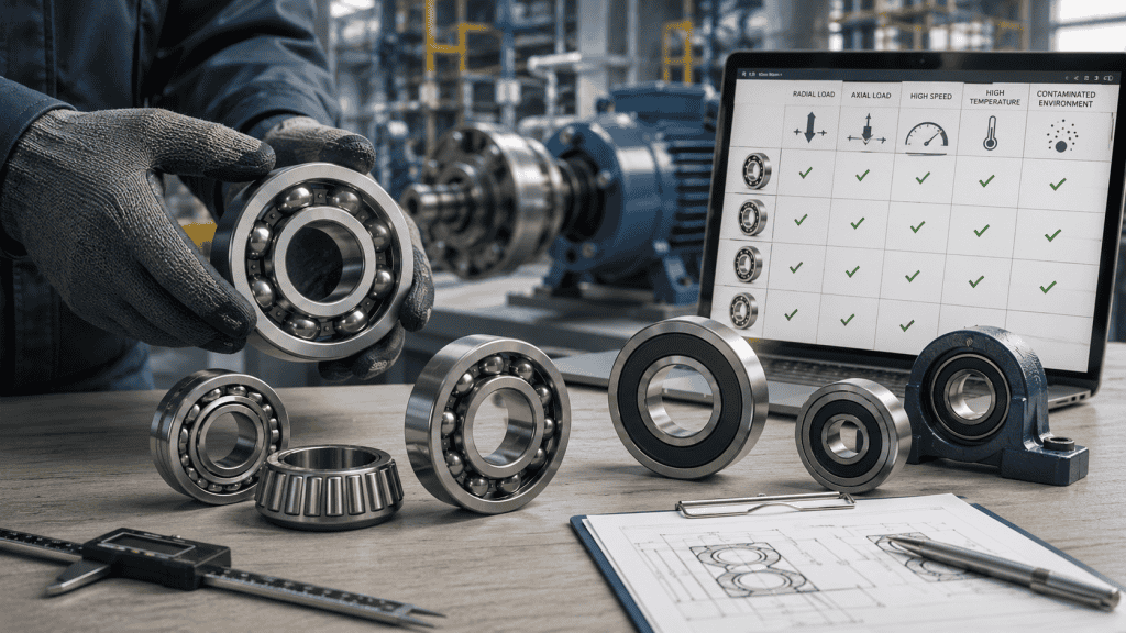 Panduan cara memilih bearing yang tepat dan sesuai dengan aplikasi mesin industri untuk performa optimal