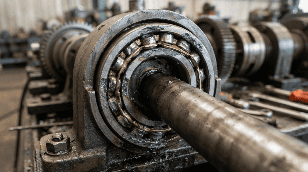 Kerusakan bearing akibat dampak misalignment atau ketidakselarasan pada mesin industri oleh Djaja Harapan Makmur