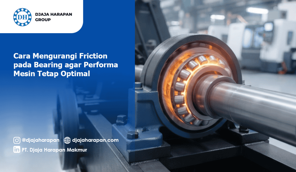 Teknisi Djaja Harapan Group melakukan pelumasan presisi pada bearing mesin industri