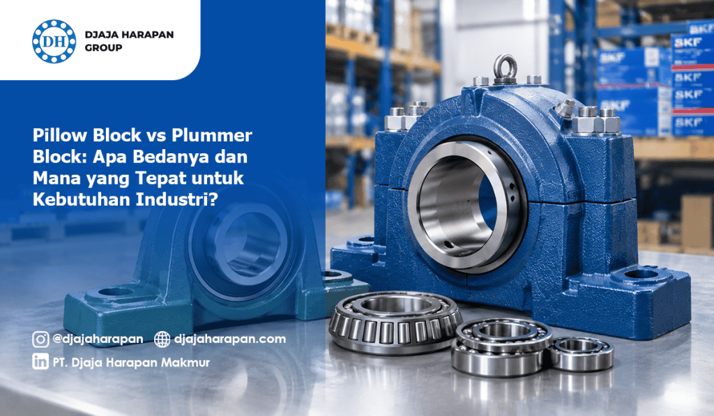 Perbandingan pillow block dan plummer block bearing industri dari Djaja Harapan Group
