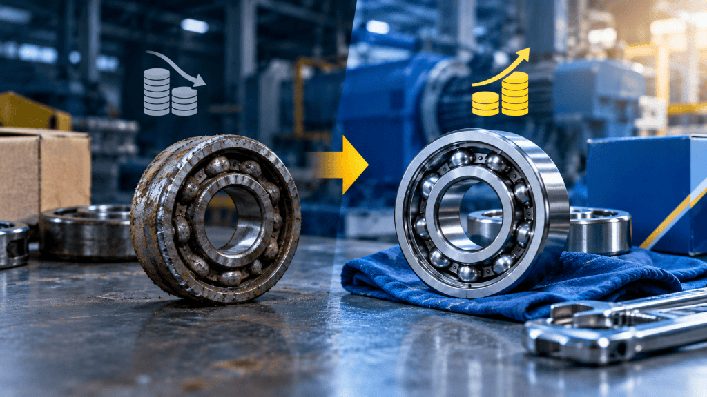 Perbandingan bearing murah berkarat yang menyebabkan biaya membengkak dengan bearing industri berkualitas tahan lama