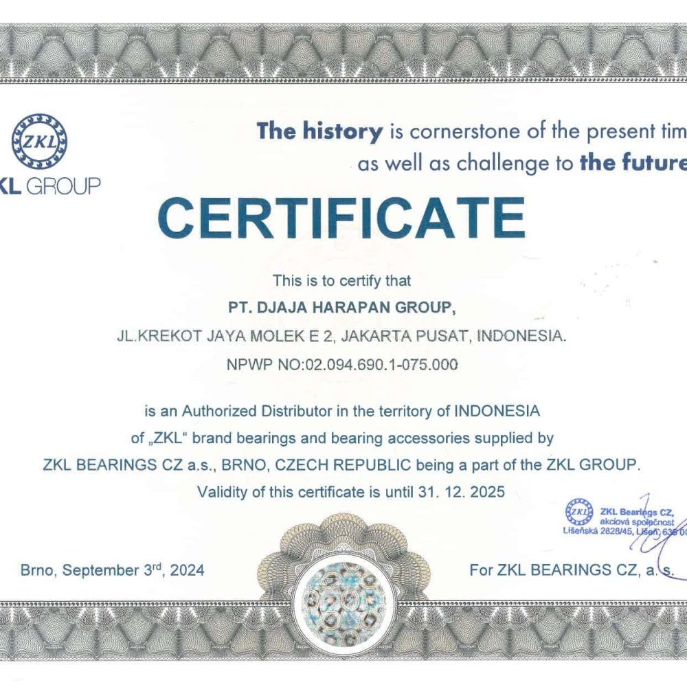 ZKL Group Certificate